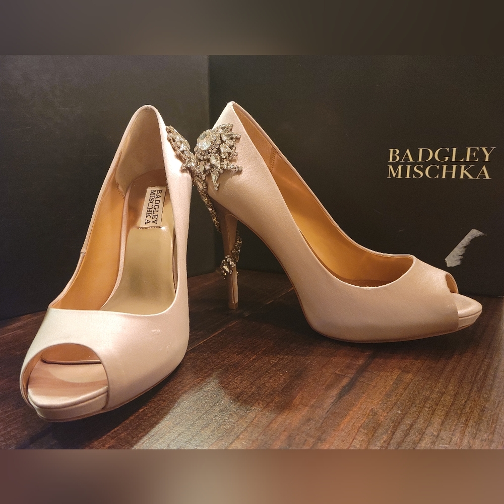 Like New Badgley Mischka Swarovski Heels